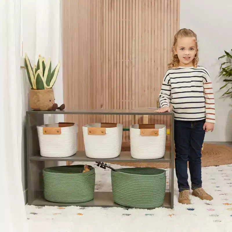 Meuble de rangement double-face à 2 étagères ECR4Kids Streamline, 24 po, mobilier de salle de classe
