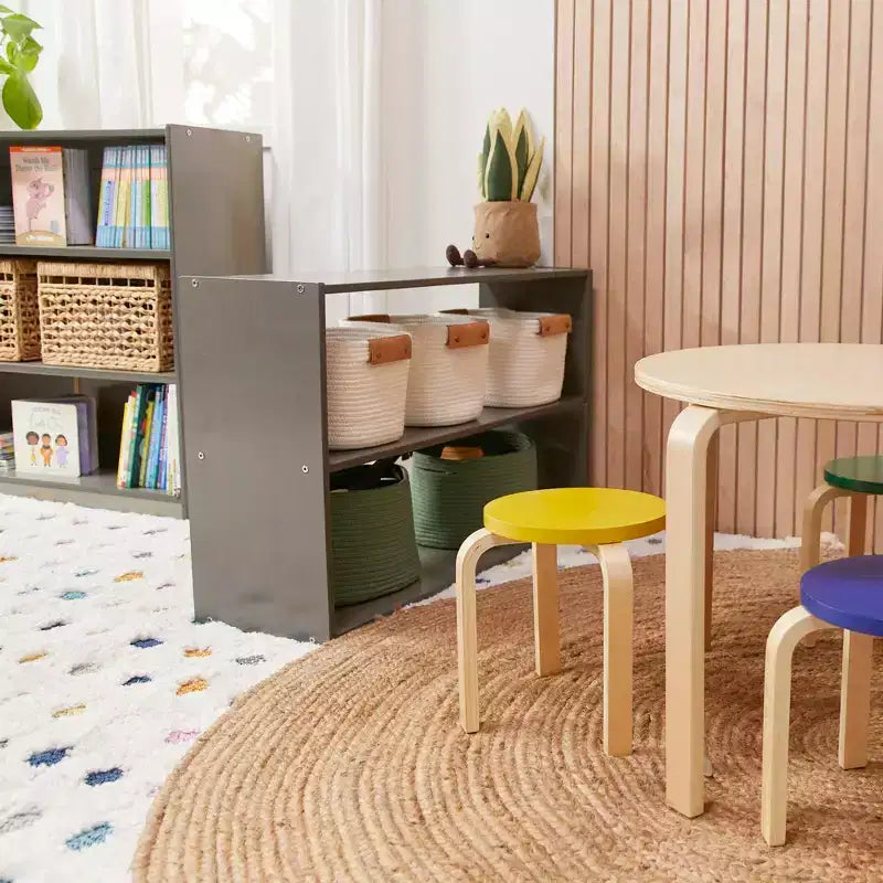 Meuble de rangement double-face à 2 étagères ECR4Kids Streamline, 24 po, mobilier de salle de classe