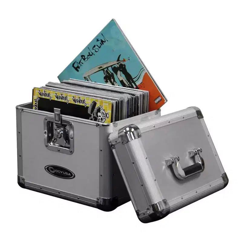 Odyssey KROM Valise de Transport pour 70 disques Vinyles 12 Pouces, Argent (Lot de 2)