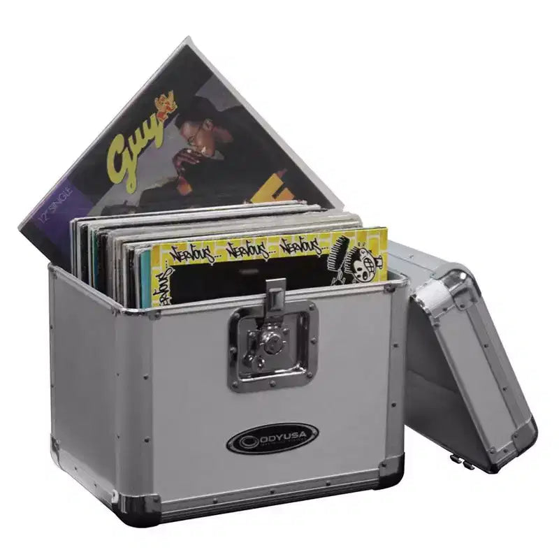 Odyssey KROM Valise de Transport pour 70 disques Vinyles 12 Pouces, Argent (Lot de 2)