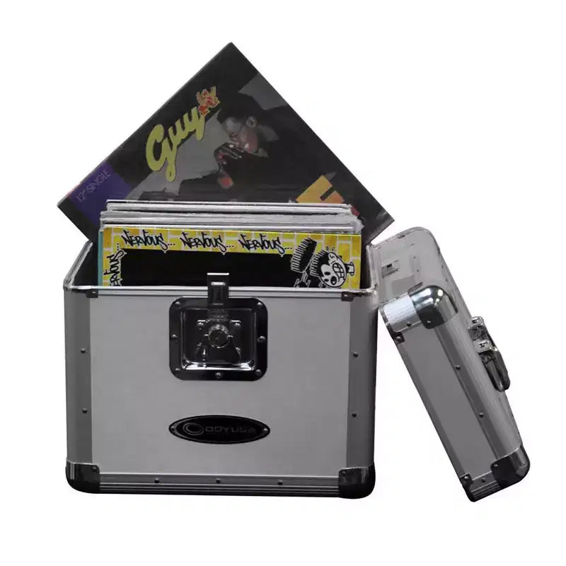 Odyssey KROM Valise de Transport pour 70 disques Vinyles 12 Pouces, Argent (Lot de 2)