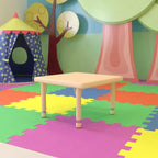 Table d'activités carrée en plastique Emma et Oliver de 24 po réglable en hauteur