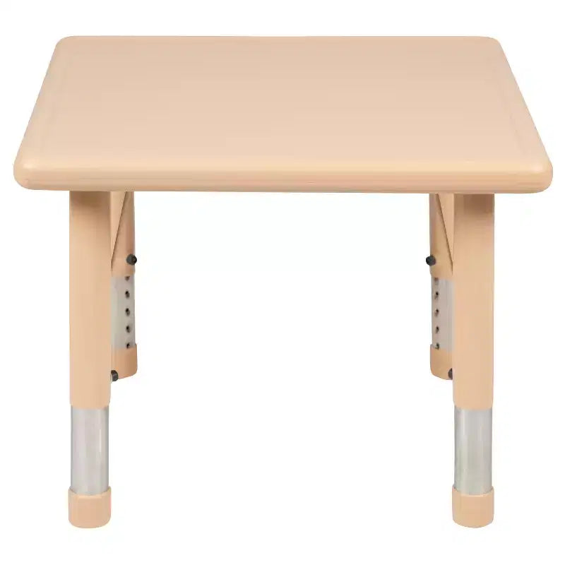Table d'activités carrée en plastique Emma et Oliver de 24 po réglable en hauteur