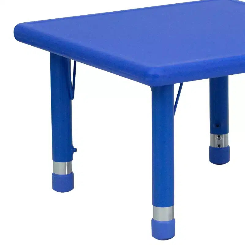 Table d'activités carrée en plastique Emma et Oliver de 24 po réglable en hauteur