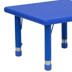 Table d'activités carrée en plastique Emma et Oliver de 24 po réglable en hauteur