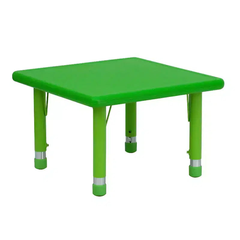 Table d'activités carrée en plastique Emma et Oliver de 24 po réglable en hauteur