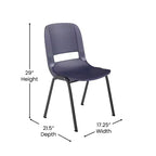 Chaise empilable ergonomique Emma et Oliver - Crèche et école à domicile (16 sièges)