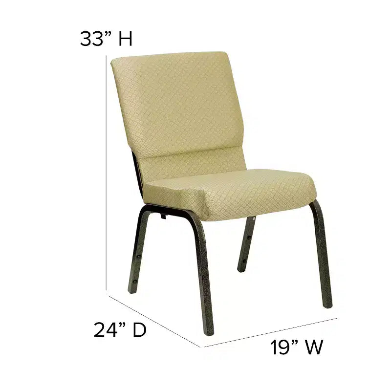 Chaise empilable Emma et Oliver 18,5W pour église/réception