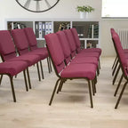 Chaise empilable Emma et Oliver 18,5W pour église/réception