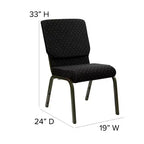 Chaise empilable Emma et Oliver 18,5W pour église/réception