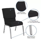 Chaise empilable Emma et Oliver 18,5W pour église/réception