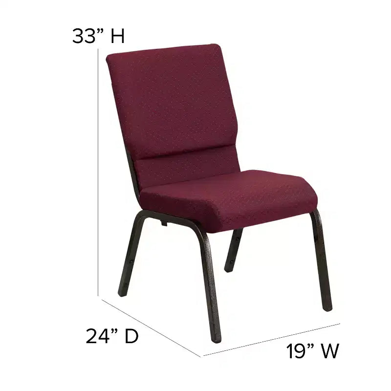 Chaise empilable Emma et Oliver 18,5W pour église/réception