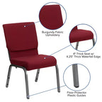 Chaise empilable Emma et Oliver 18,5W pour église/réception