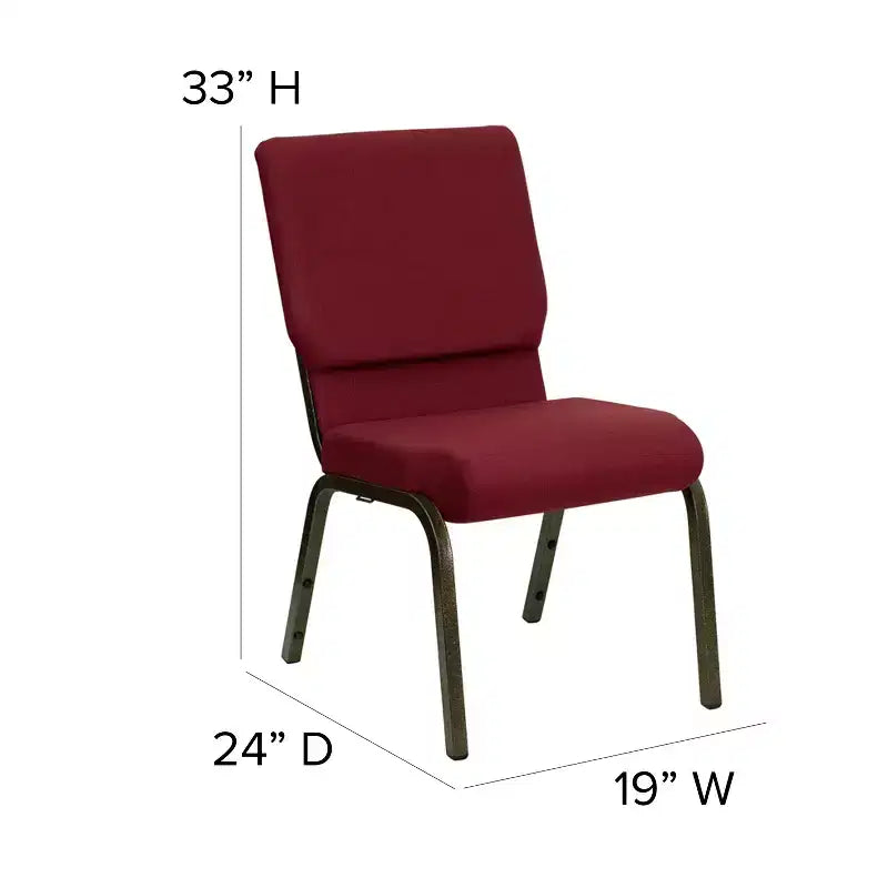 Chaise empilable Emma et Oliver 18,5W pour église/réception