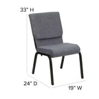 Chaise empilable Emma et Oliver 18,5W pour église/réception