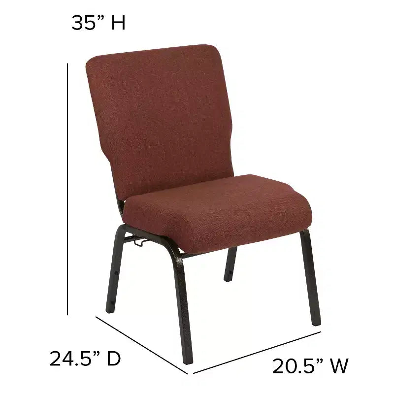 Chaise d'église en mousse moulée Emma et Oliver de 20,5 po