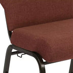 Chaise d'église en mousse moulée Emma et Oliver de 20,5 po