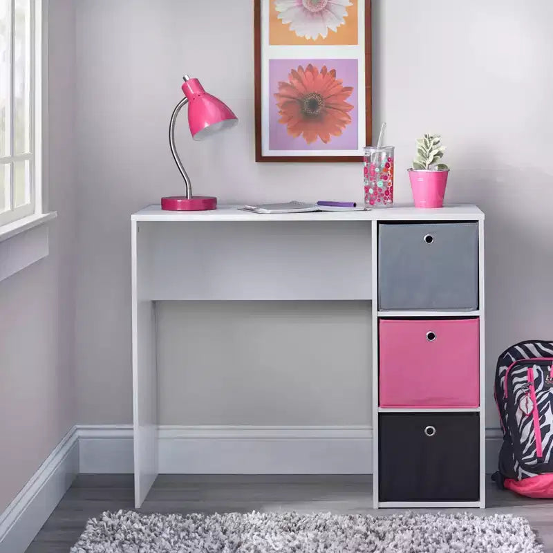 Bureau d'écolier avec 3 bacs en tissu - Buylateral