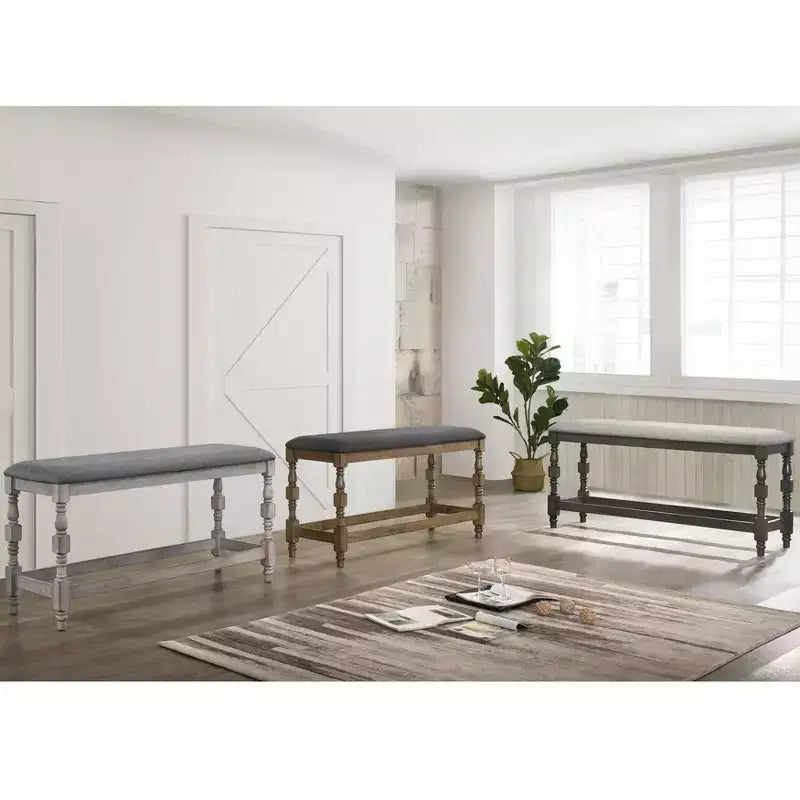 Banc rembourré à hauteur de comptoir 24/7 Shop At Home Bringe