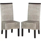Ilya 18 H Wicker Dining Chair (Set of 2) - SEA8017 - Safavieh