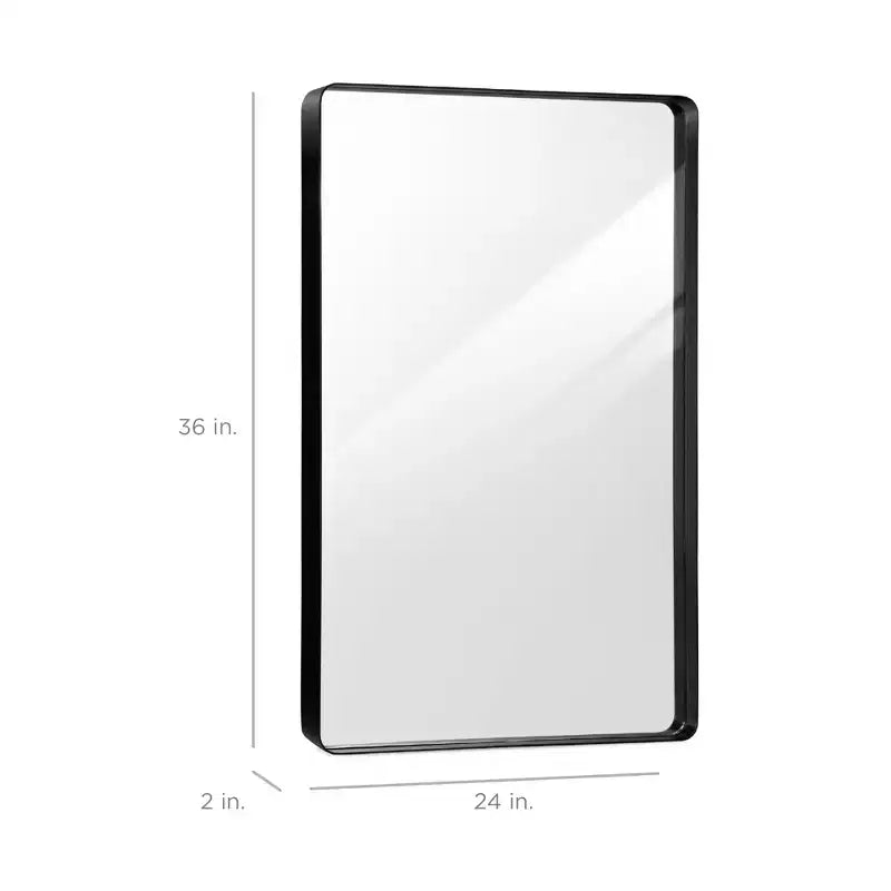 Miroir mural bidirectionnel encastré de 24 x 36 po pour salle de bain Best Choice Products avec coins arrondis et film anti-explosion