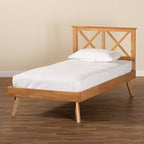 Lit Plateforme Galvin en Bois Marron - Baxton Studio