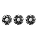 Northlight Set of 3 Round Black Cascading Angular Orbs Mirrors 9.5
