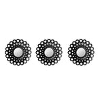 Northlight Set of 3 Round Black Cascading Angular Orbs Mirrors 9.5