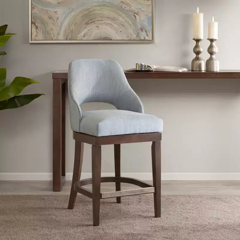 Tabouret de bar Ellery hauteur comptoir avec siège pivotant