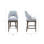 Tabouret de bar Ellery hauteur comptoir avec siège pivotant