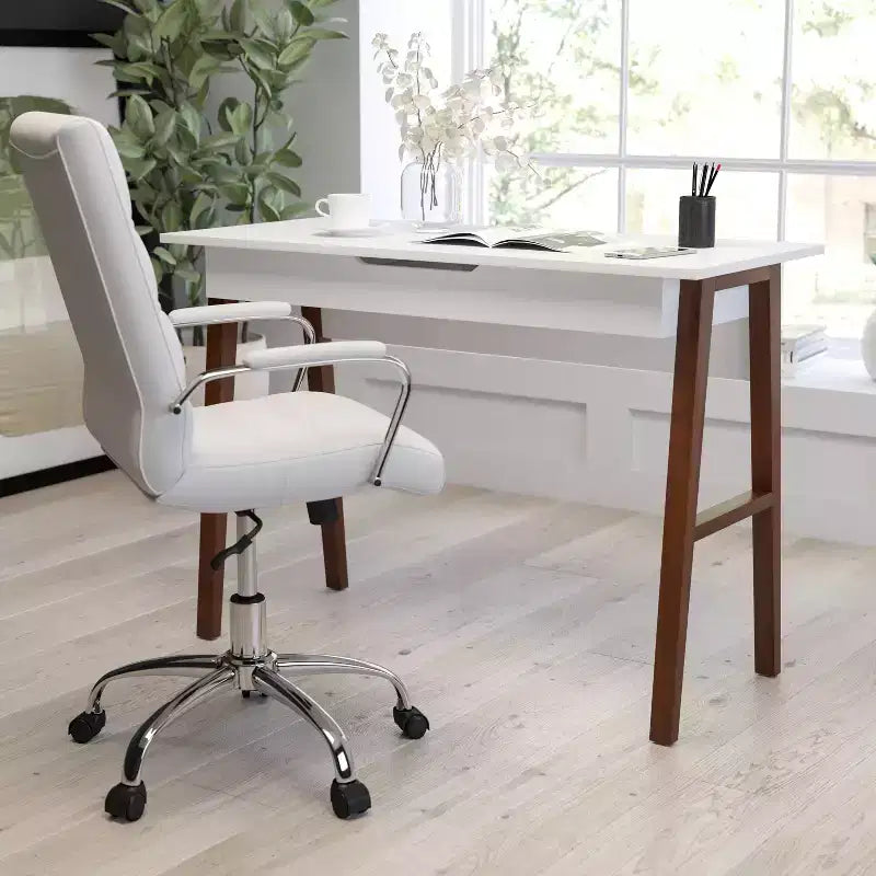 Merrick Lane Bureau informatique de bureau avec tiroir – Table de bureau pour écrire et travailler
