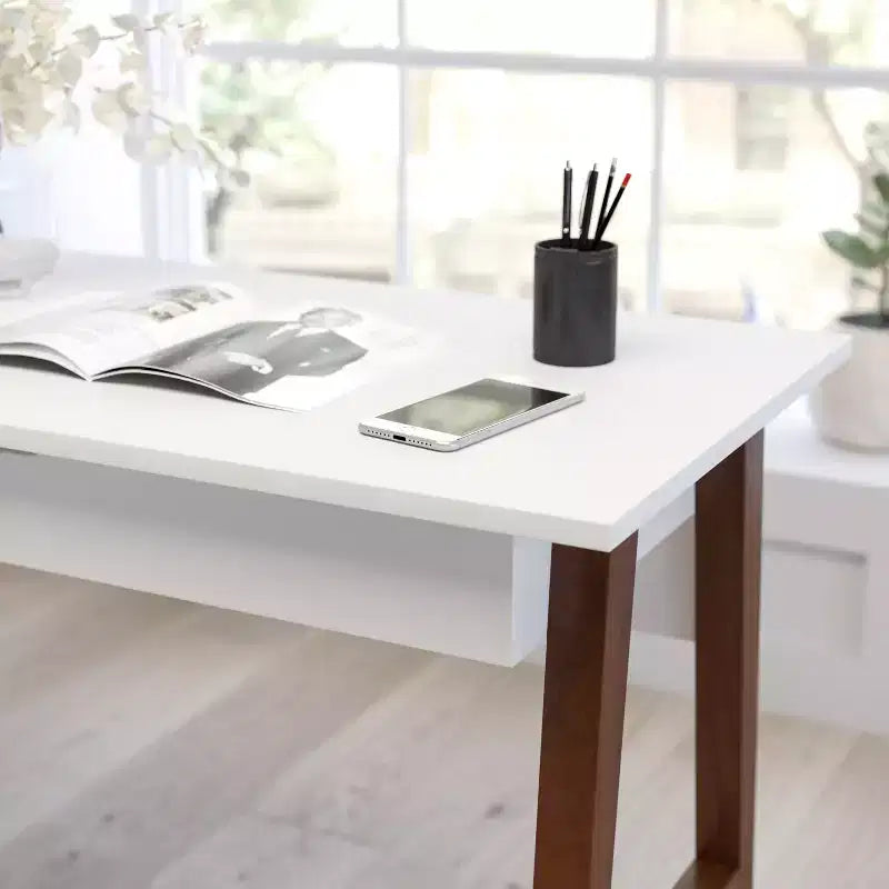 Merrick Lane Bureau informatique de bureau avec tiroir – Table de bureau pour écrire et travailler