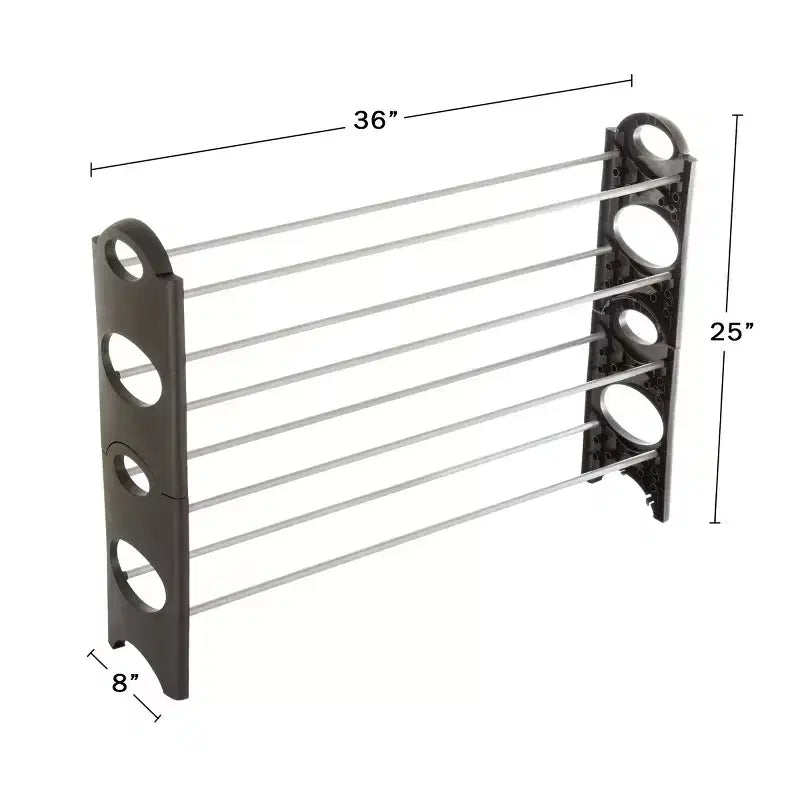 Étagère à chaussures empilable 4 niveaux Space Saver Hastings Home – Rangement et organisateur de chaussures