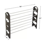 Étagère à chaussures empilable 4 niveaux Space Saver Hastings Home – Rangement et organisateur de chaussures
