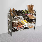 Étagère à chaussures empilable 4 niveaux Space Saver Hastings Home – Rangement et organisateur de chaussures