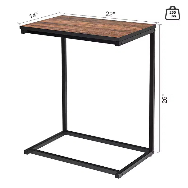 Costway Table d'appoint C pour ordinateur portable 26 pouces, meuble de maison et bureau