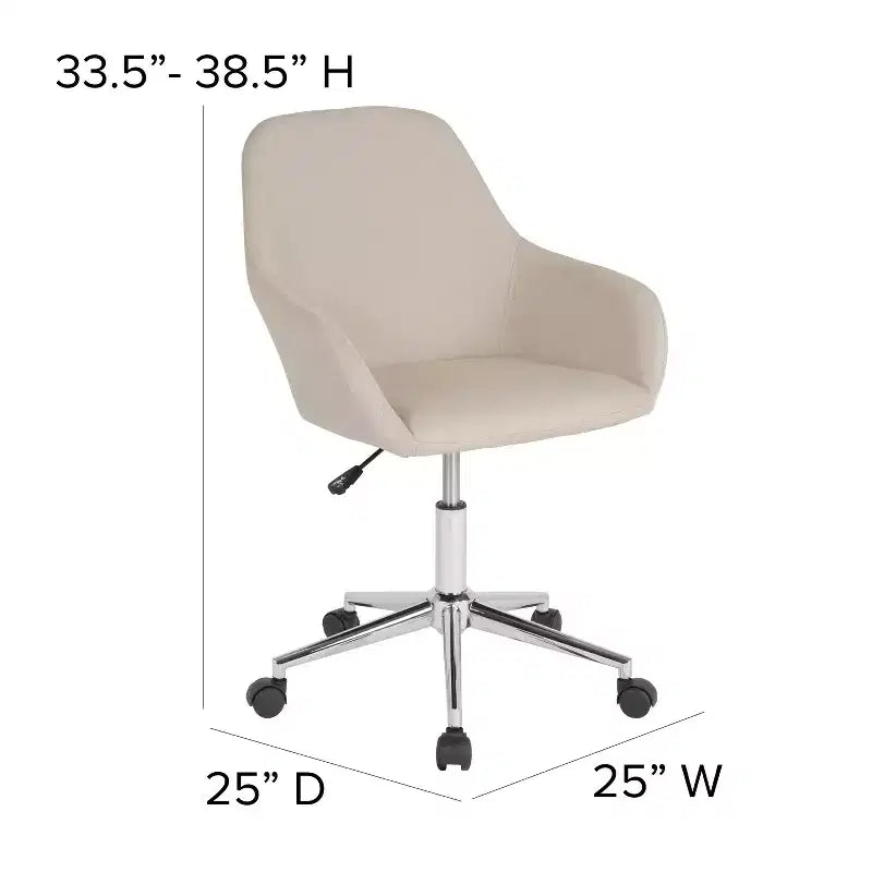Chaise de bureau Merrick Lane de style baquet avec pivotement rotatif à 360 degrés