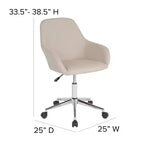 Chaise de bureau Merrick Lane de style baquet avec pivotement rotatif à 360 degrés