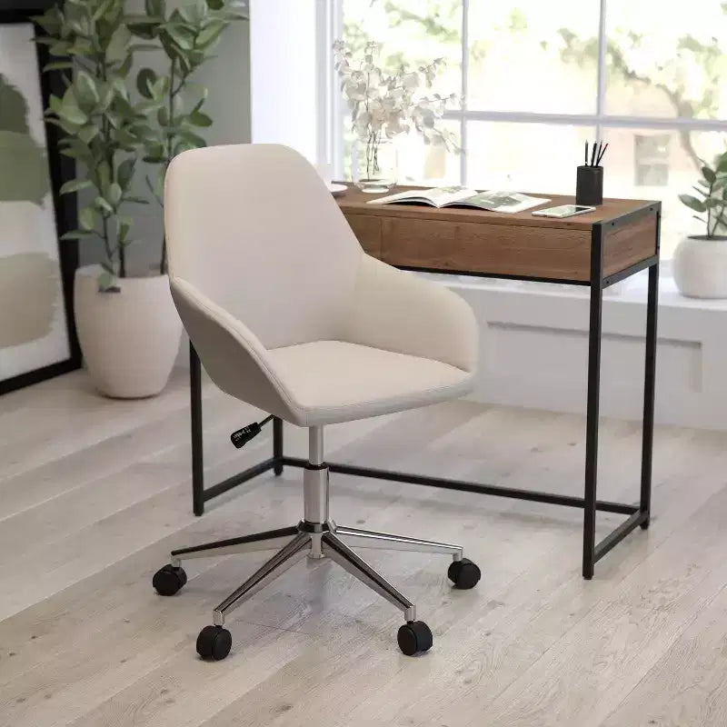 Chaise de bureau Merrick Lane de style baquet avec pivotement rotatif à 360 degrés