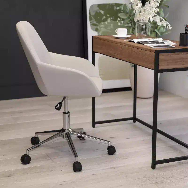Chaise de bureau Merrick Lane de style baquet avec pivotement rotatif à 360 degrés