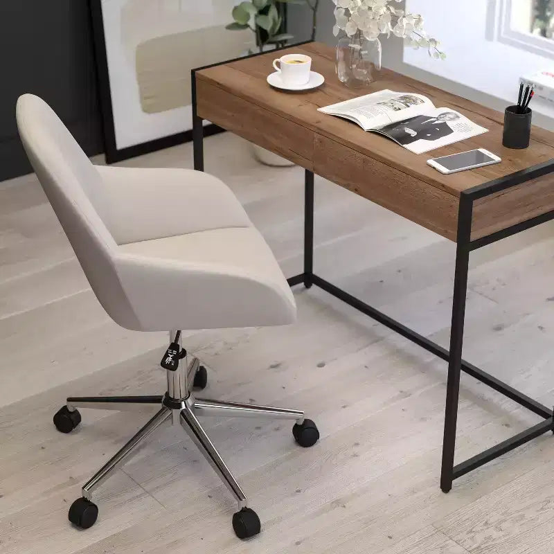 Chaise de bureau Merrick Lane de style baquet avec pivotement rotatif à 360 degrés