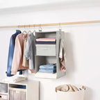 Organisateur de rangement suspendu en tissu gris - Brightroom