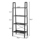 Étagère échelle en bois Costway à 4 niveaux, bibliothèque, étagère de rangement