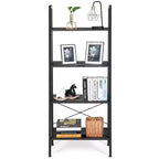 Étagère échelle en bois Costway à 4 niveaux, bibliothèque, étagère de rangement