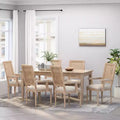 Set of 6 Maria French Country Wood and Cane Upholstered Dining Chairs - Christopher Knight Home