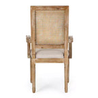 Lot de 6 chaises de salle à manger tapissées en bois et cannage Maria French Country - Christopher Knight Home
