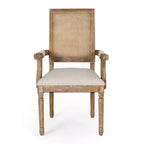 Lot de 6 chaises de salle à manger tapissées en bois et cannage Maria French Country - Christopher Knight Home