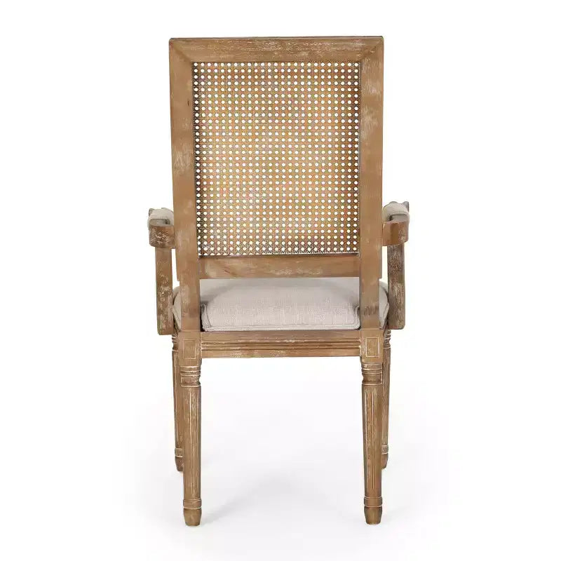 Lot de 6 chaises de salle à manger tapissées en bois et cannage Maria French Country - Christopher Knight Home