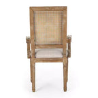 Lot de 6 chaises de salle à manger tapissées en bois et cannage Maria French Country - Christopher Knight Home