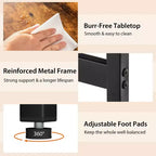 Costway Bureau d'angle en forme de L avec étagères de rangement Noir/Brun Rustique